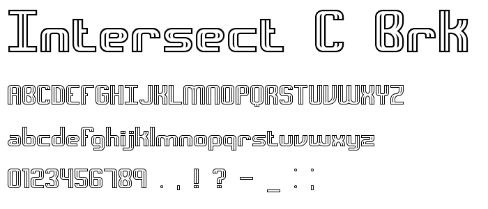 Intersect C BRK font